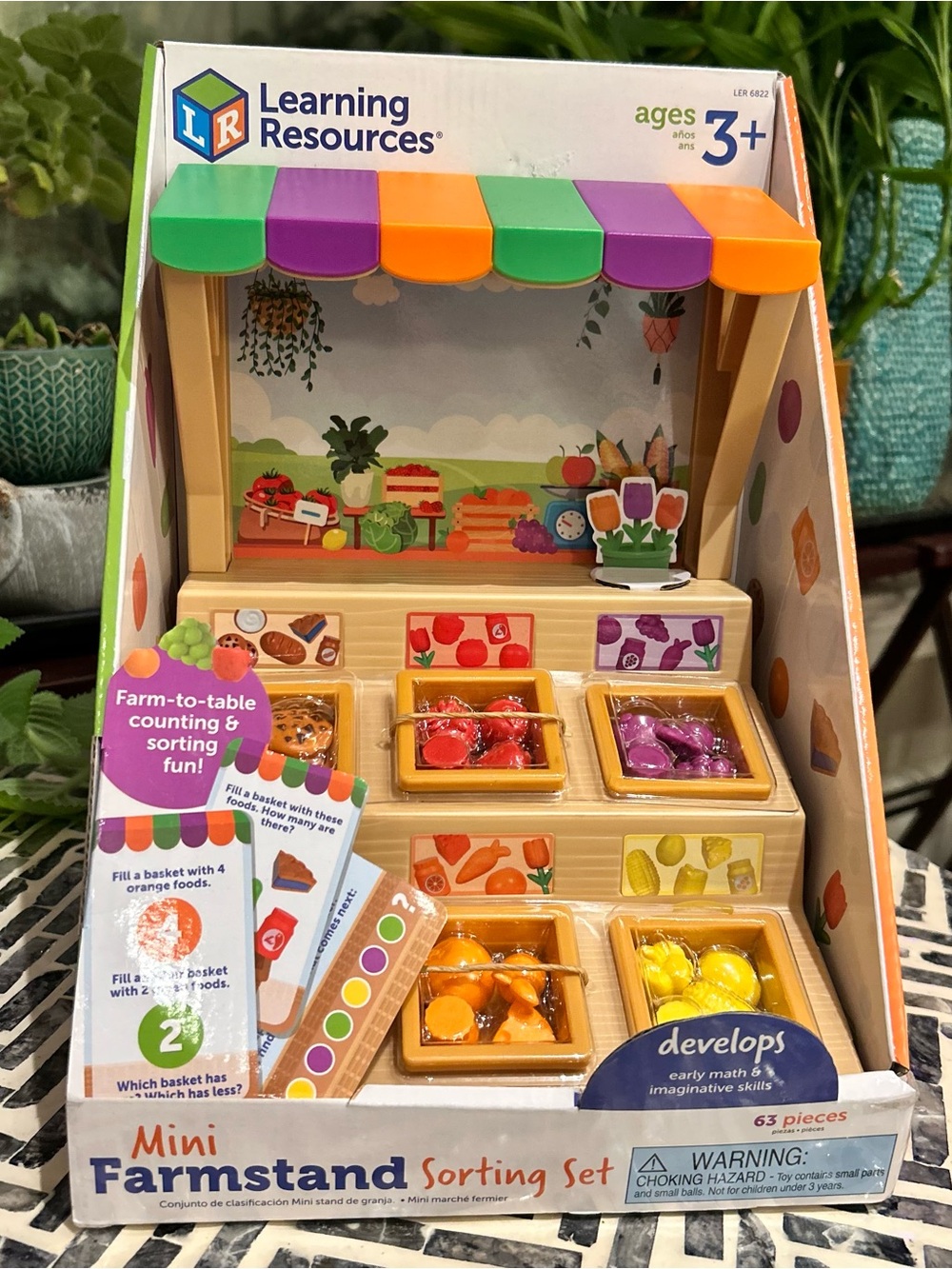 Learning Resources Mini Farmstand Sorting Set Play Food for Kids Sorting Toys 3+